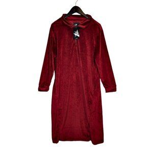 The North Pole Tex International XL Velour Maxi Dress Red Velvet Mumu Nightgown